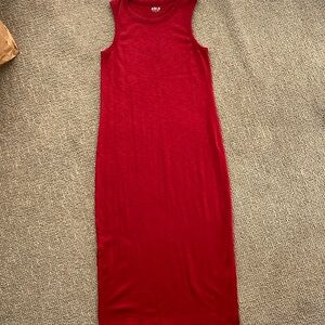 Red Able column dress